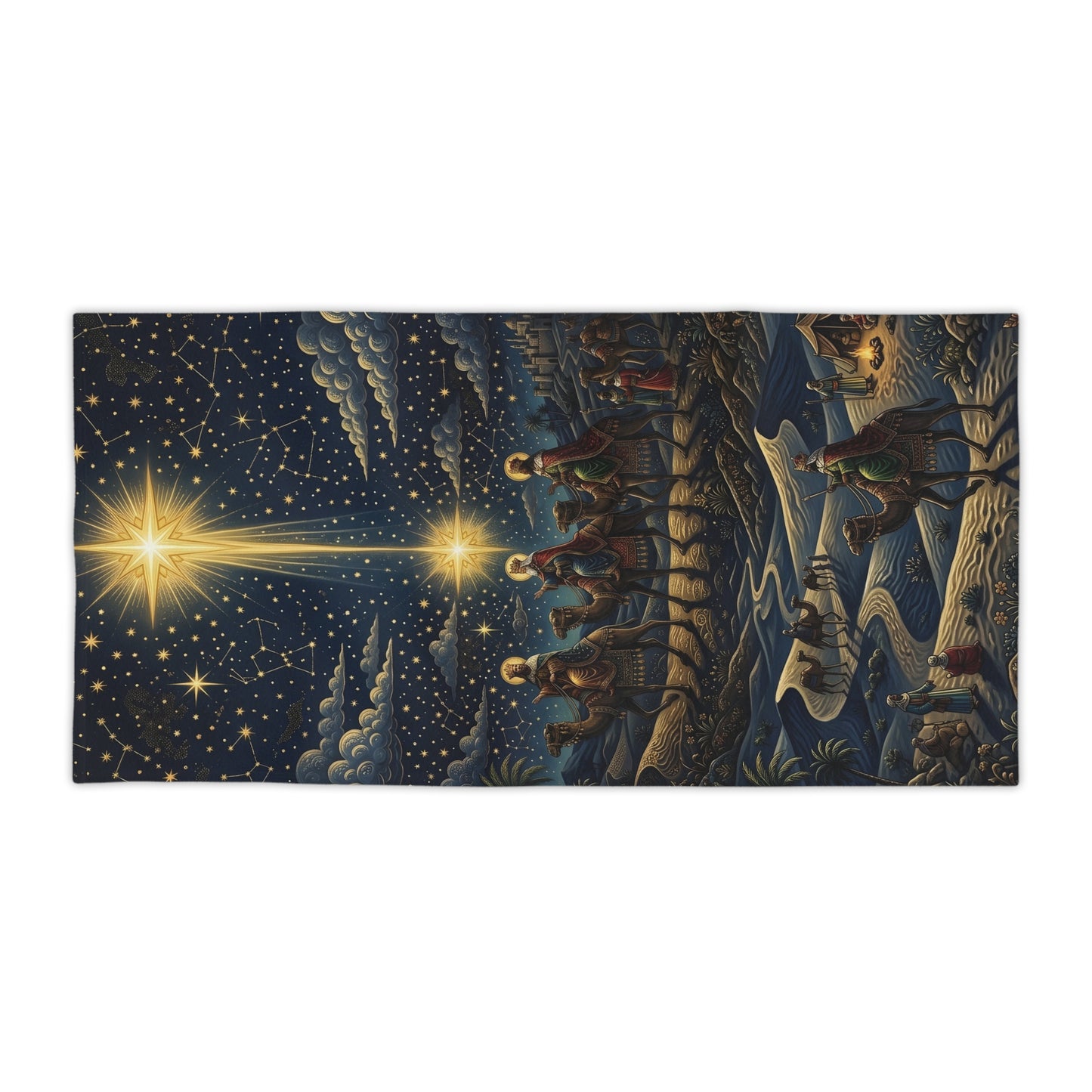 “Star of Wonder - Journey of the Magi” - Beach Towel