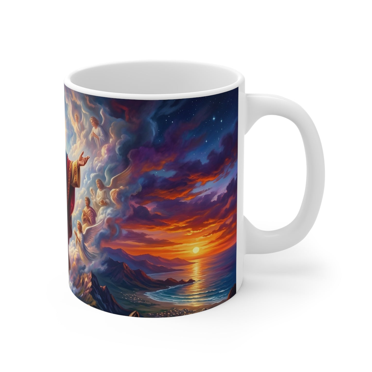 “From Sunrise to Sunset - God Enthroned Above All Nations” - Coffee Mug