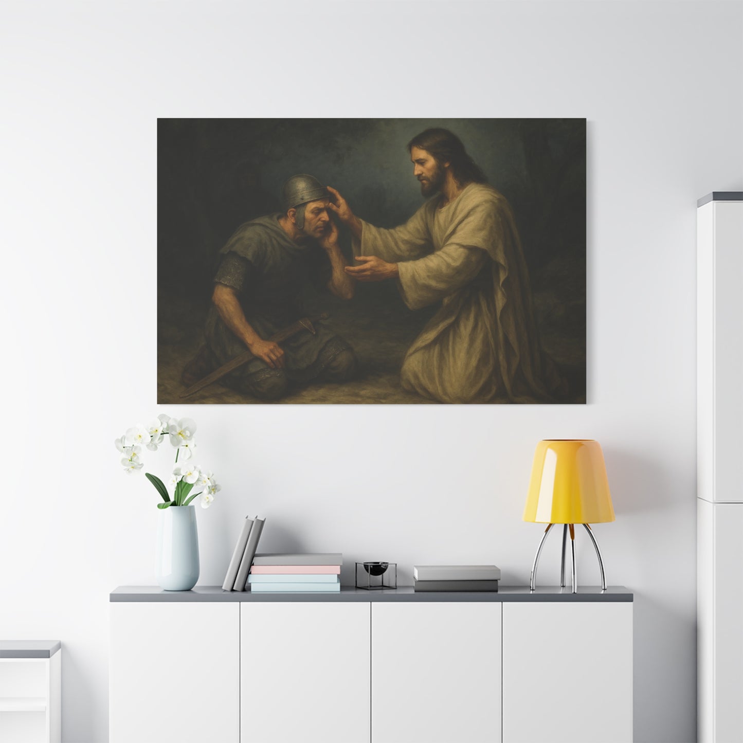 “Jesus Restores the Ear of the High Priest’s Servant – Luke 22:50–51” - Canvas Art
