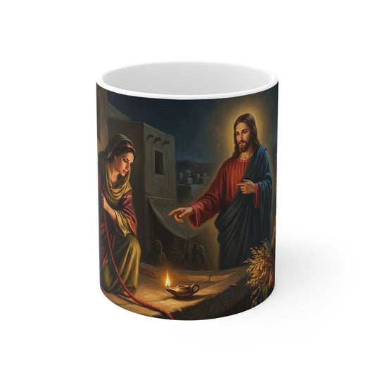 “Scarlet Cord - Rahab and the Spies” - Coffee Mug