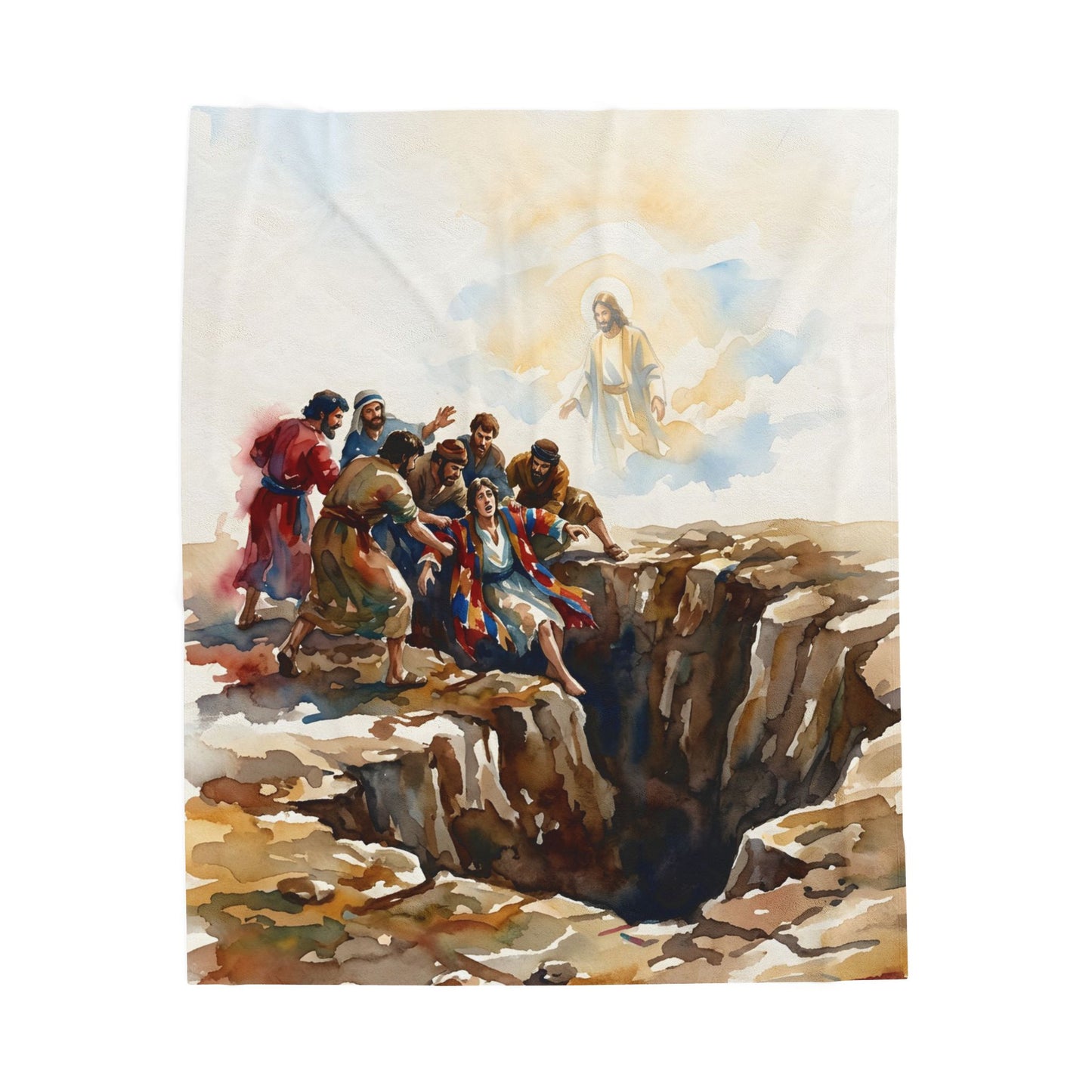 “Betrayal and Providence - Joseph in the Pit” - Plush Blanket