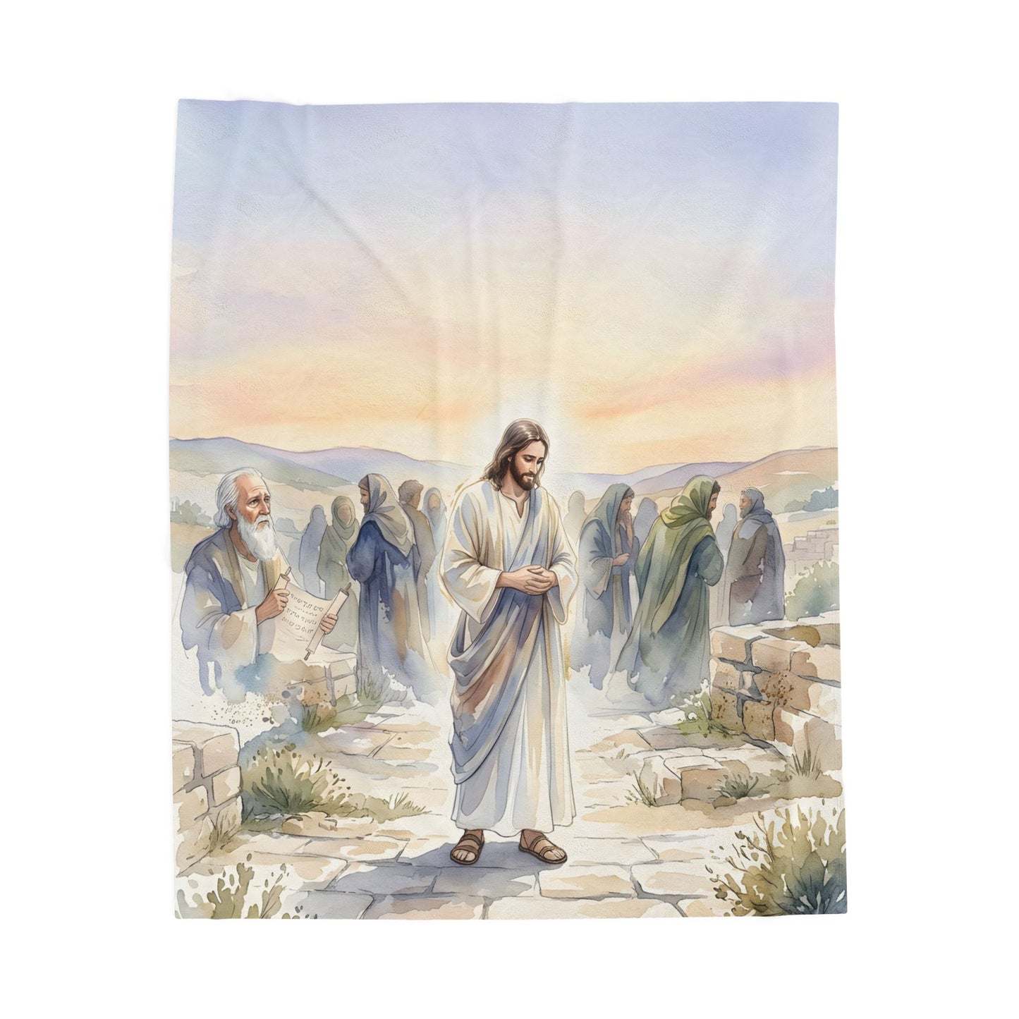 Isaiah prophesying the suffering servant - Plush Blanket