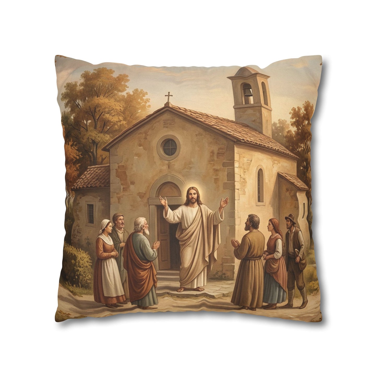 “Sanctuary in Serenity - Autumn's Golden Embrace” - Pillowcase