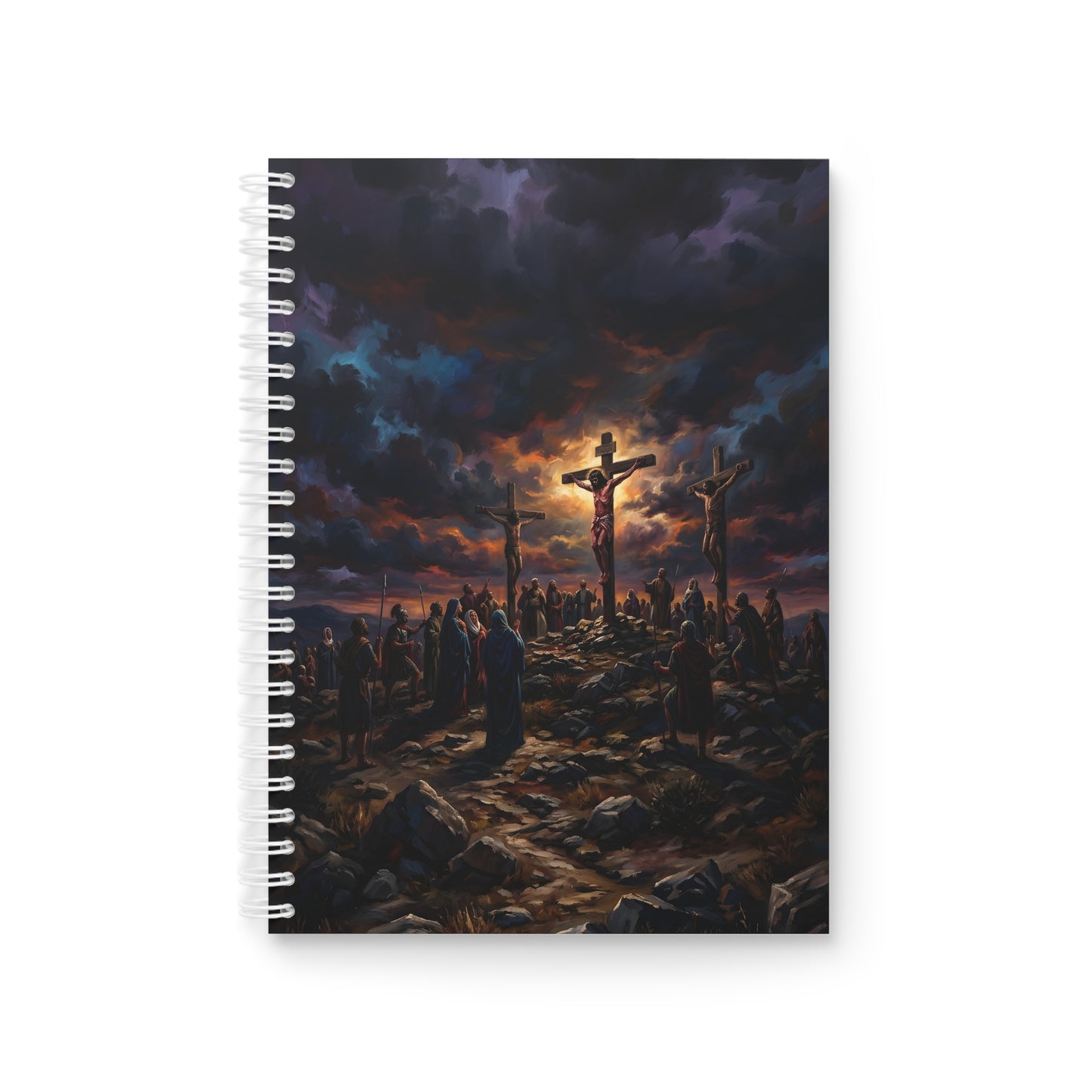 “It Is Finished - The Crucifixion at Calvary” - Spiral Notebook
