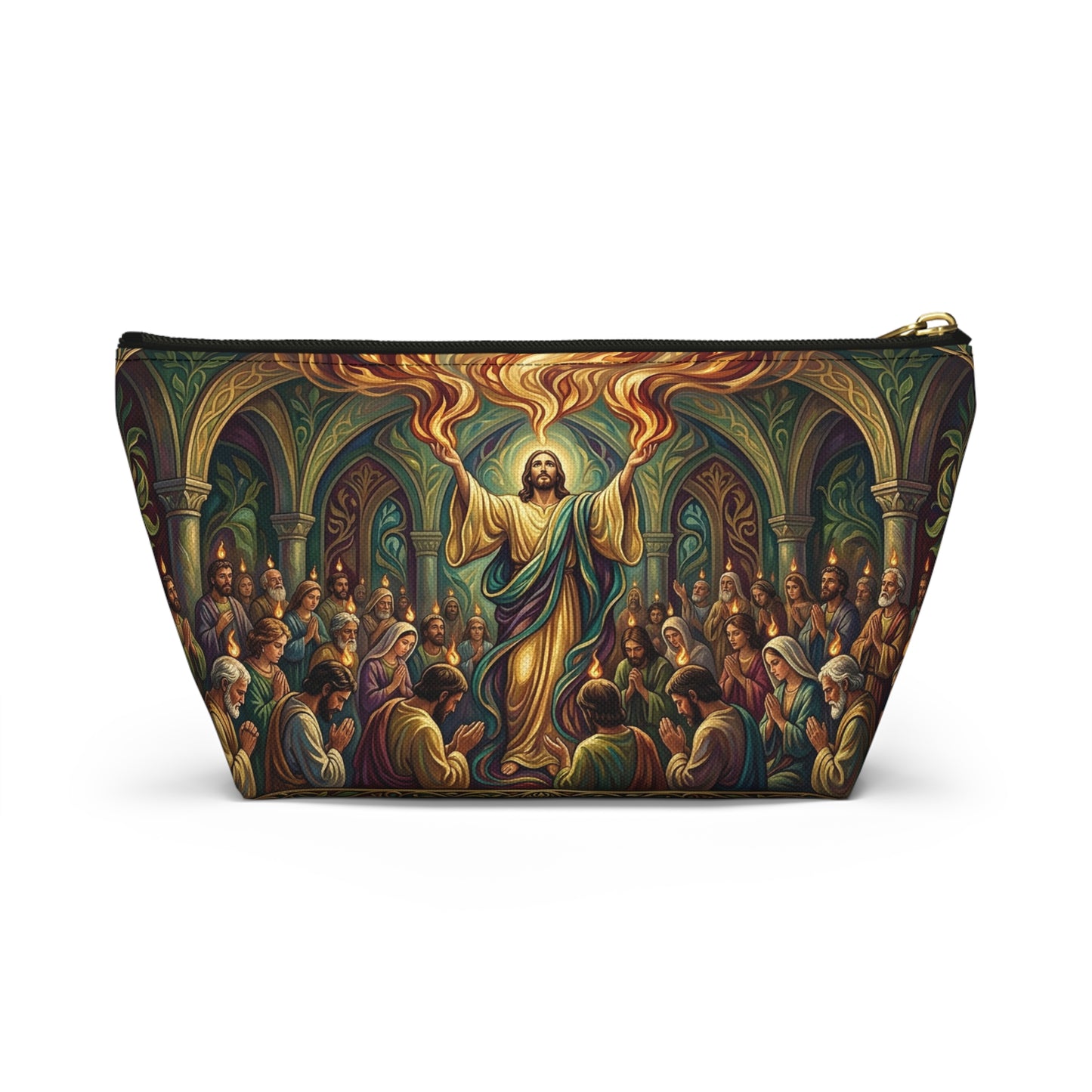 “Spirit Poured Out - Pentecost Flames Descending” - Accessory Pouch