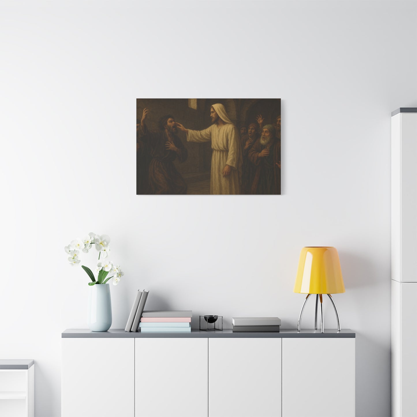 “Authority Over Darkness – Jesus Casts Out an Unclean Spirit” - Canvas Art