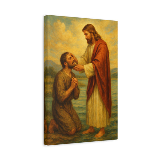 “Eyes Opened – Jesus Heals the Blind Man” - Canvas Art
