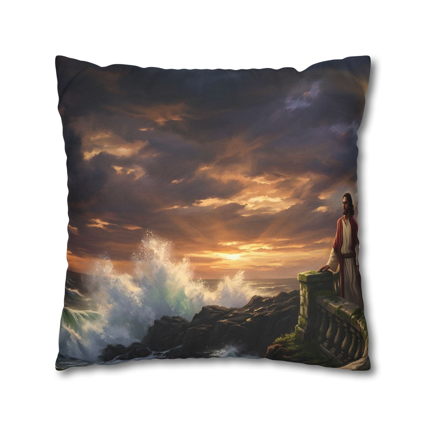 “Steadfast Hope - Lighthouse in the Storm” - Pillowcase