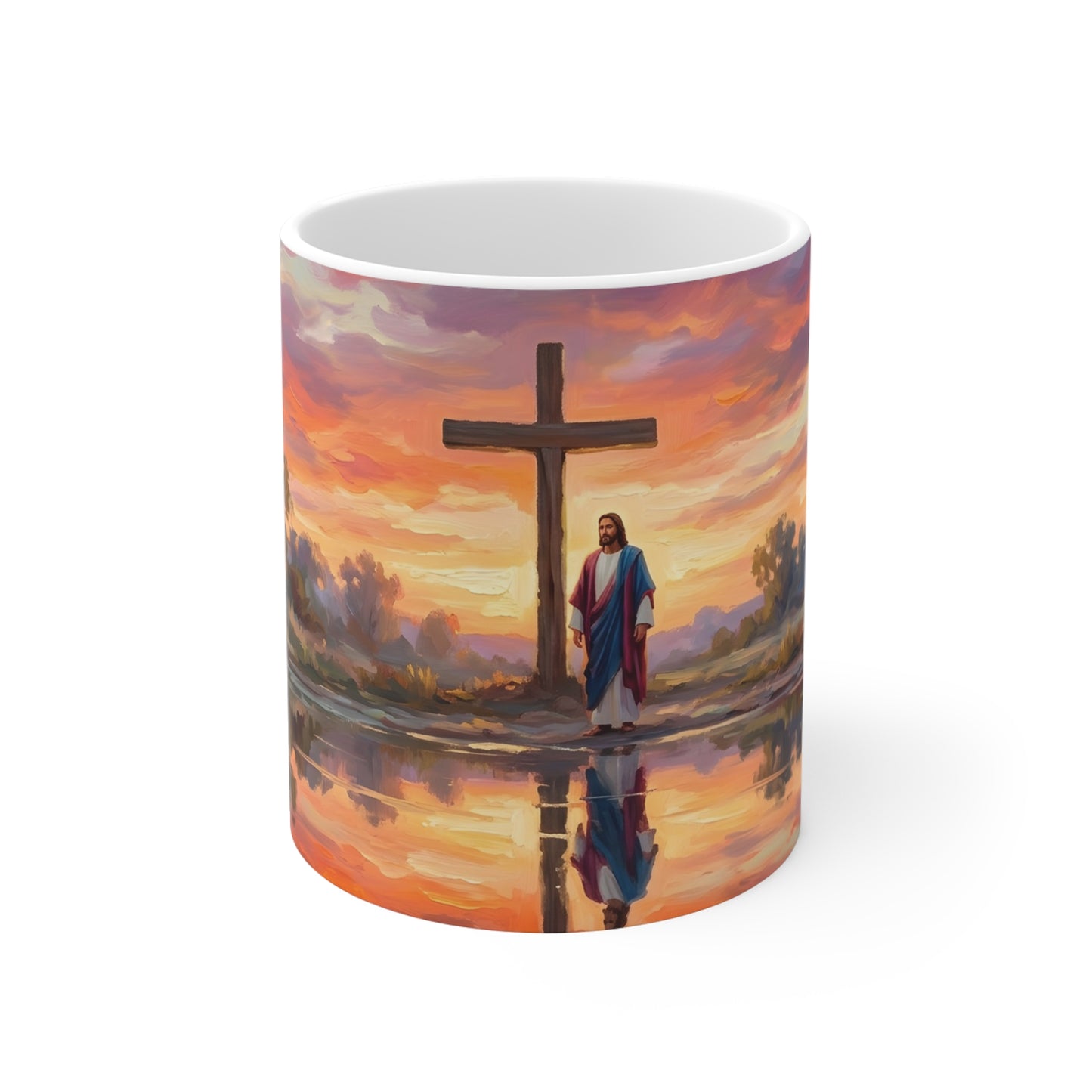 “Living Water - Cross Reflected at Dawn” - Coffee Mug