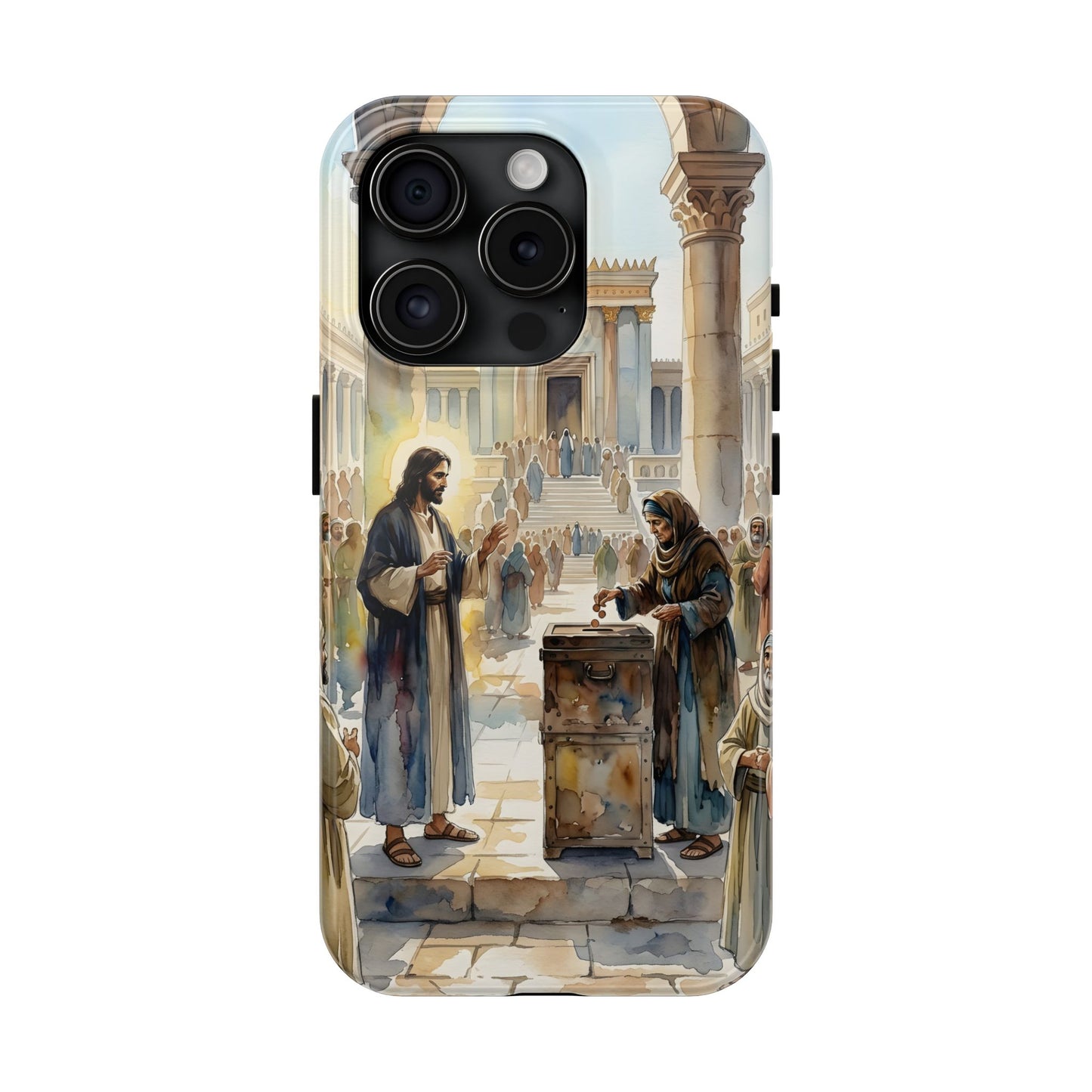 “Her Offering - The Widow's Mite at the Temple” - Phone Case
