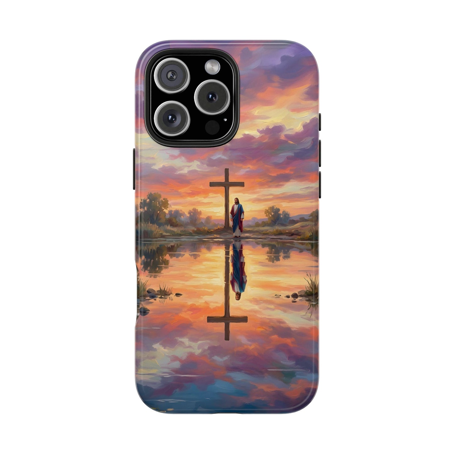 “Living Water - Cross Reflected at Dawn” - Phone Case