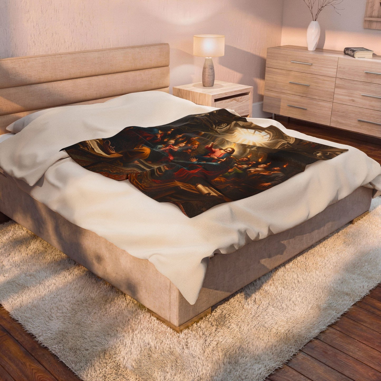 “Tongues of Fire - The Pentecost Outpouring” - Plush Blanket