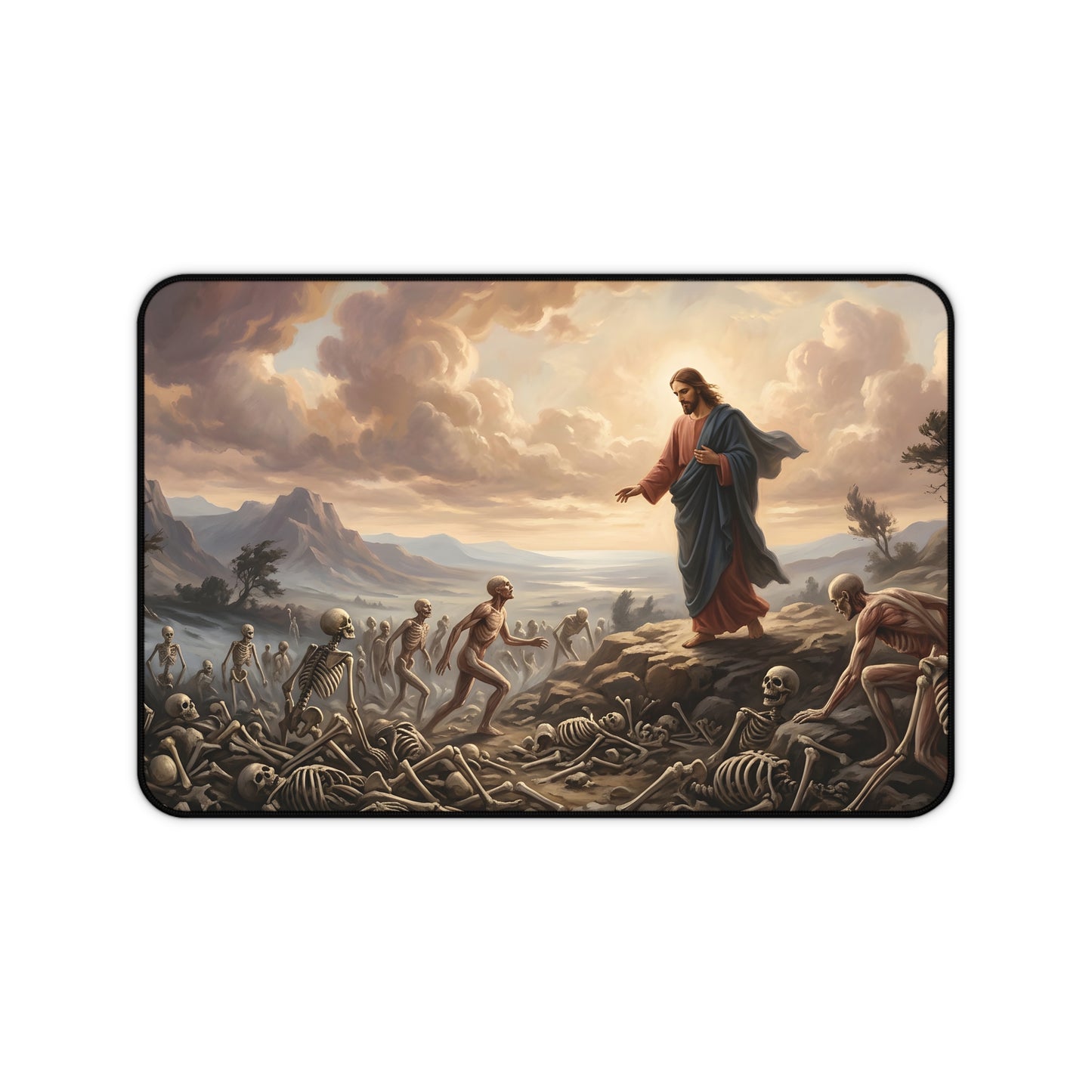 “Valley of Dry Bones - Ezekiel 37 Resurrection” - Desk Mat