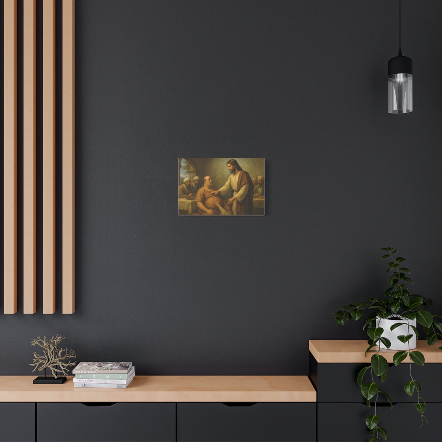 “Jesus Heals a Man with Dropsy – Luke 14:1–4” - Canvas Art