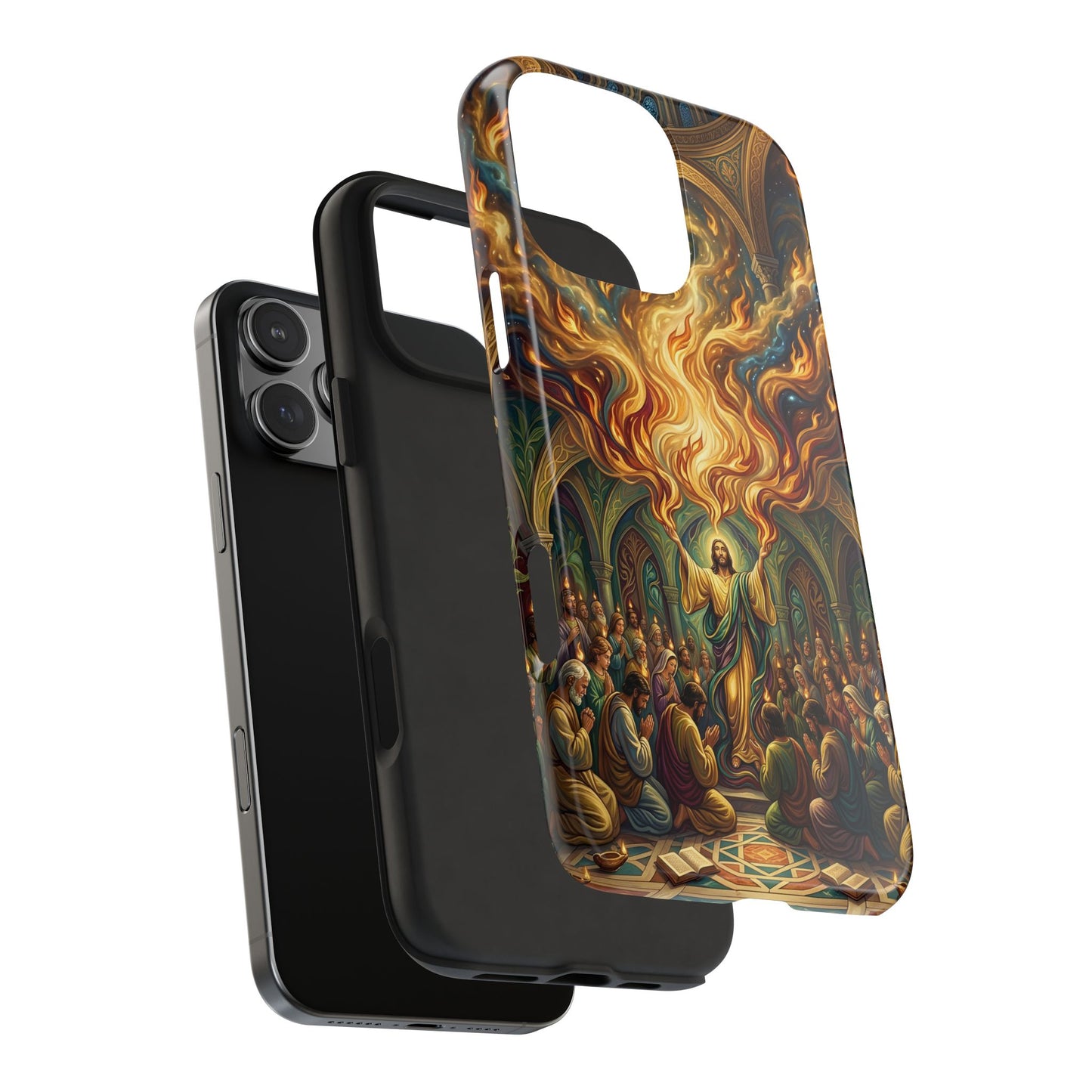 “Spirit Poured Out - Pentecost Flames Descending” - Phone Case