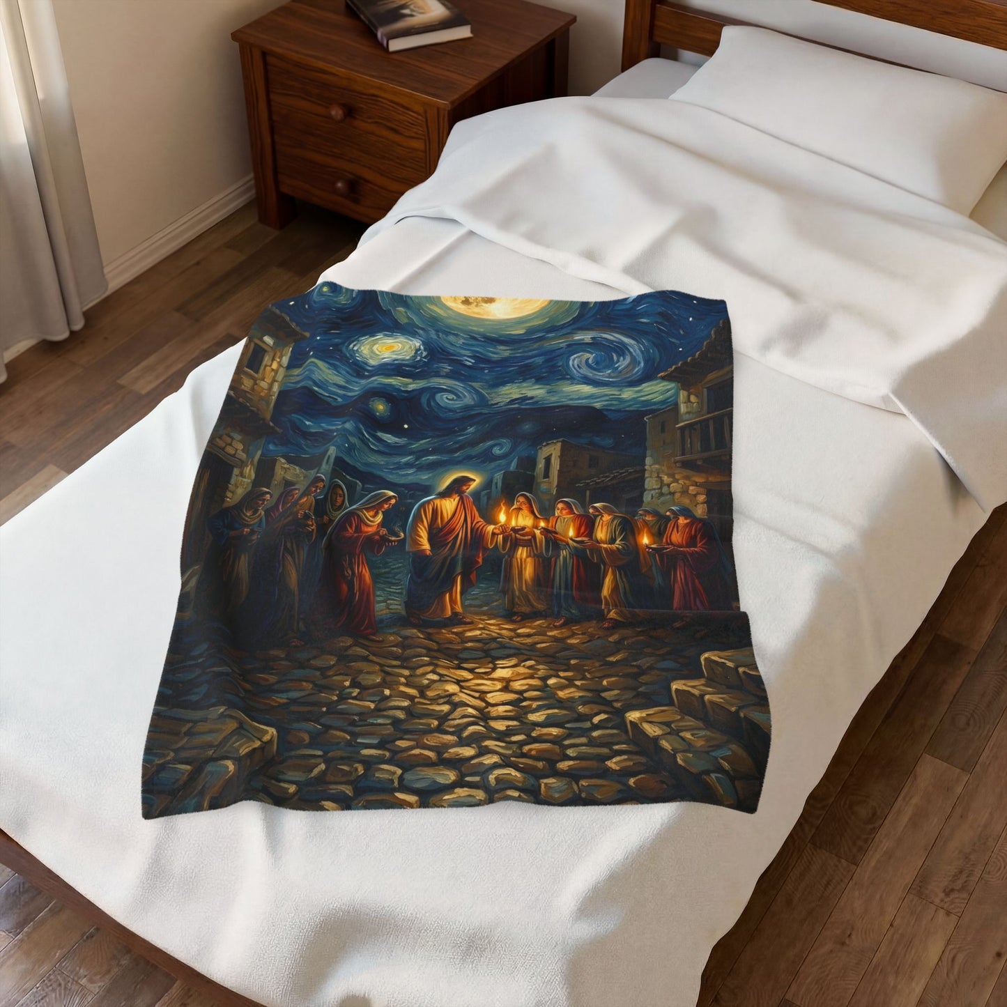 “Be Ready - Ten Virgins in Midnight Darkness” - Plush Blanket