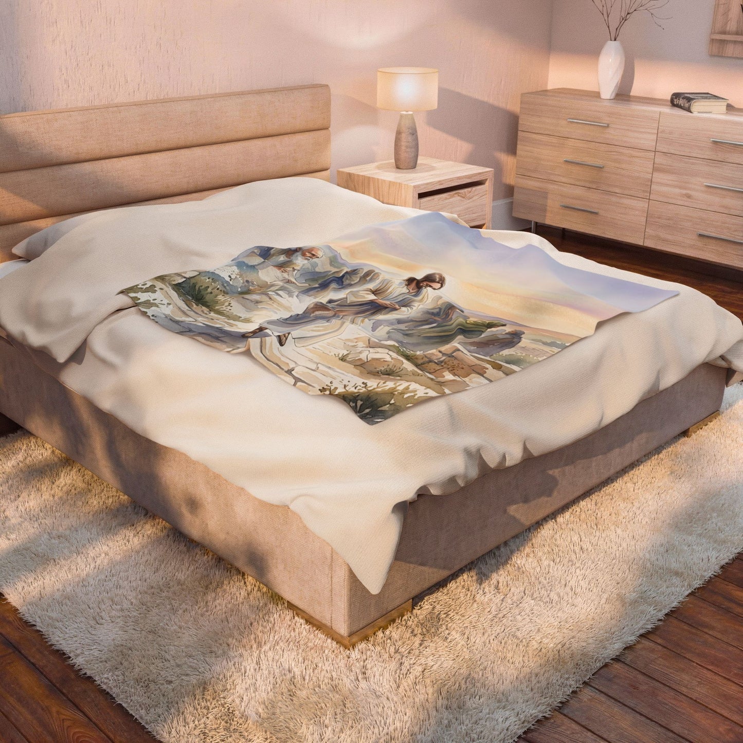 Isaiah prophesying the suffering servant - Plush Blanket