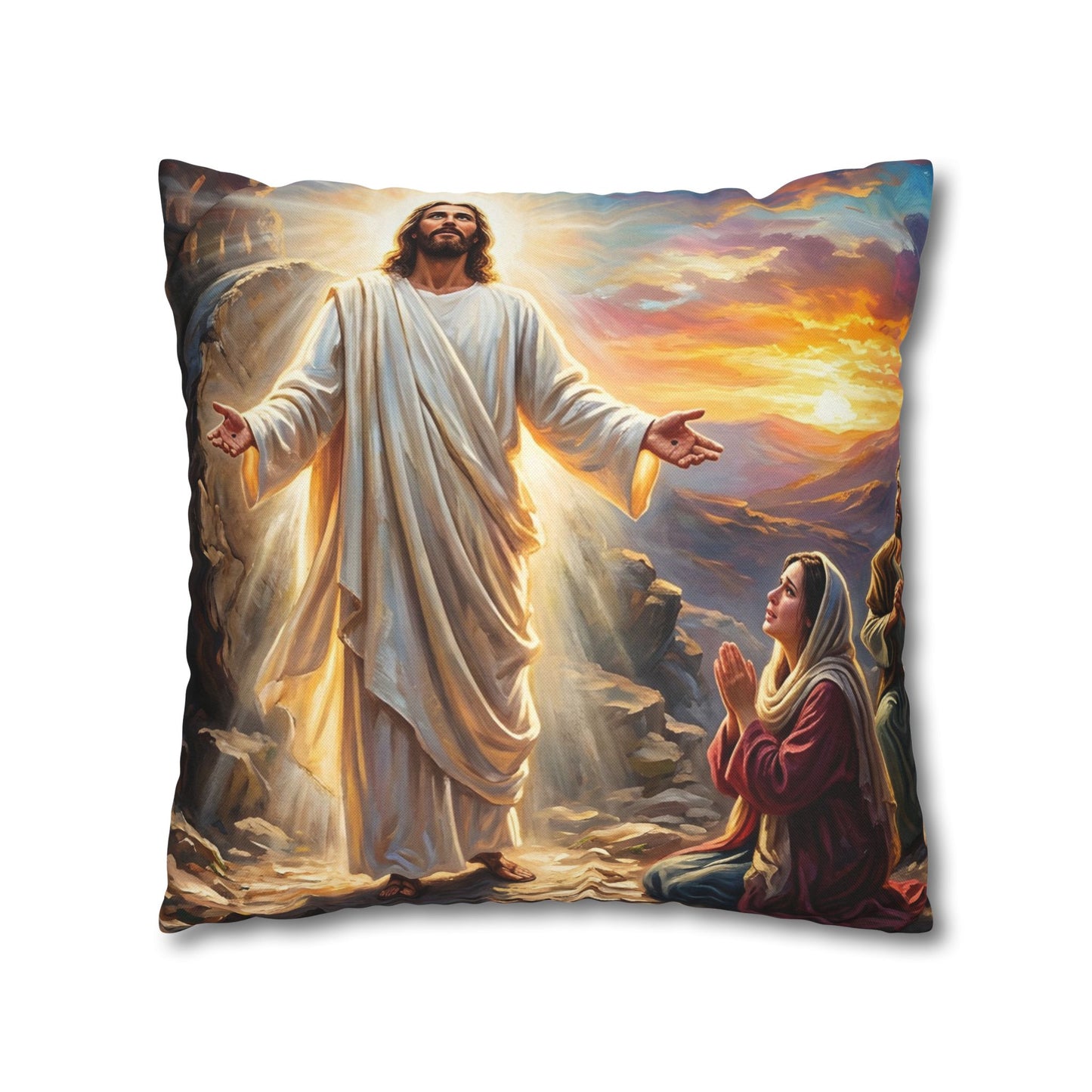 “He Is Risen - The Empty Tomb at Dawn” - Pillowcase
