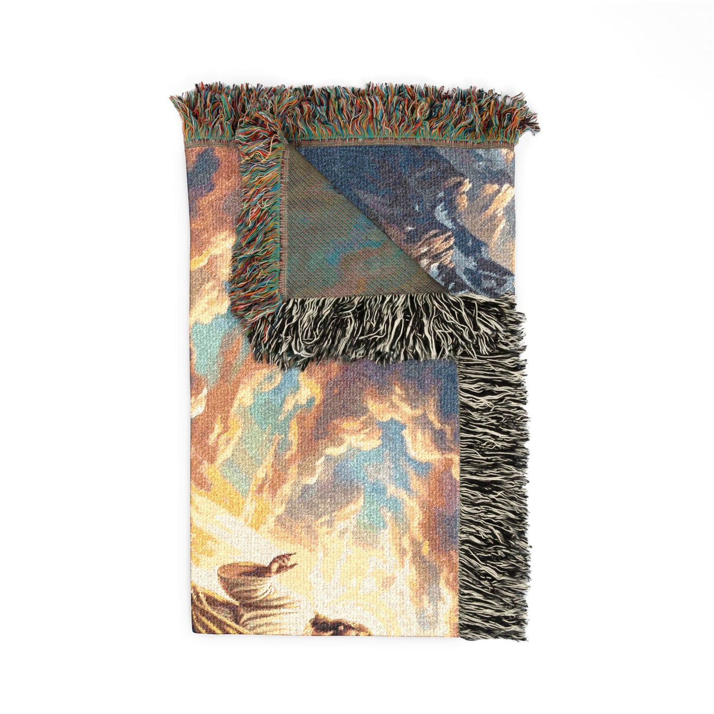 “Soaring Like Eagles - Hope in the Lord Over Mountains” - Woven Blanket