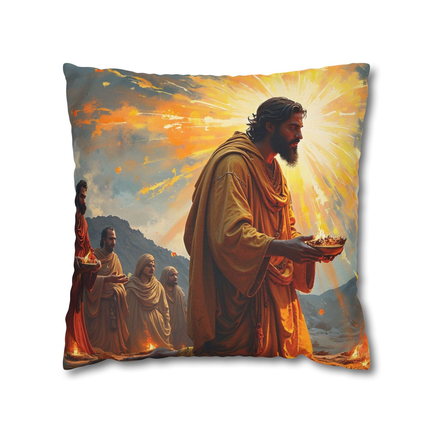 “Righteous Offering - Cain and Abel's Sacrifices” - Pillowcase