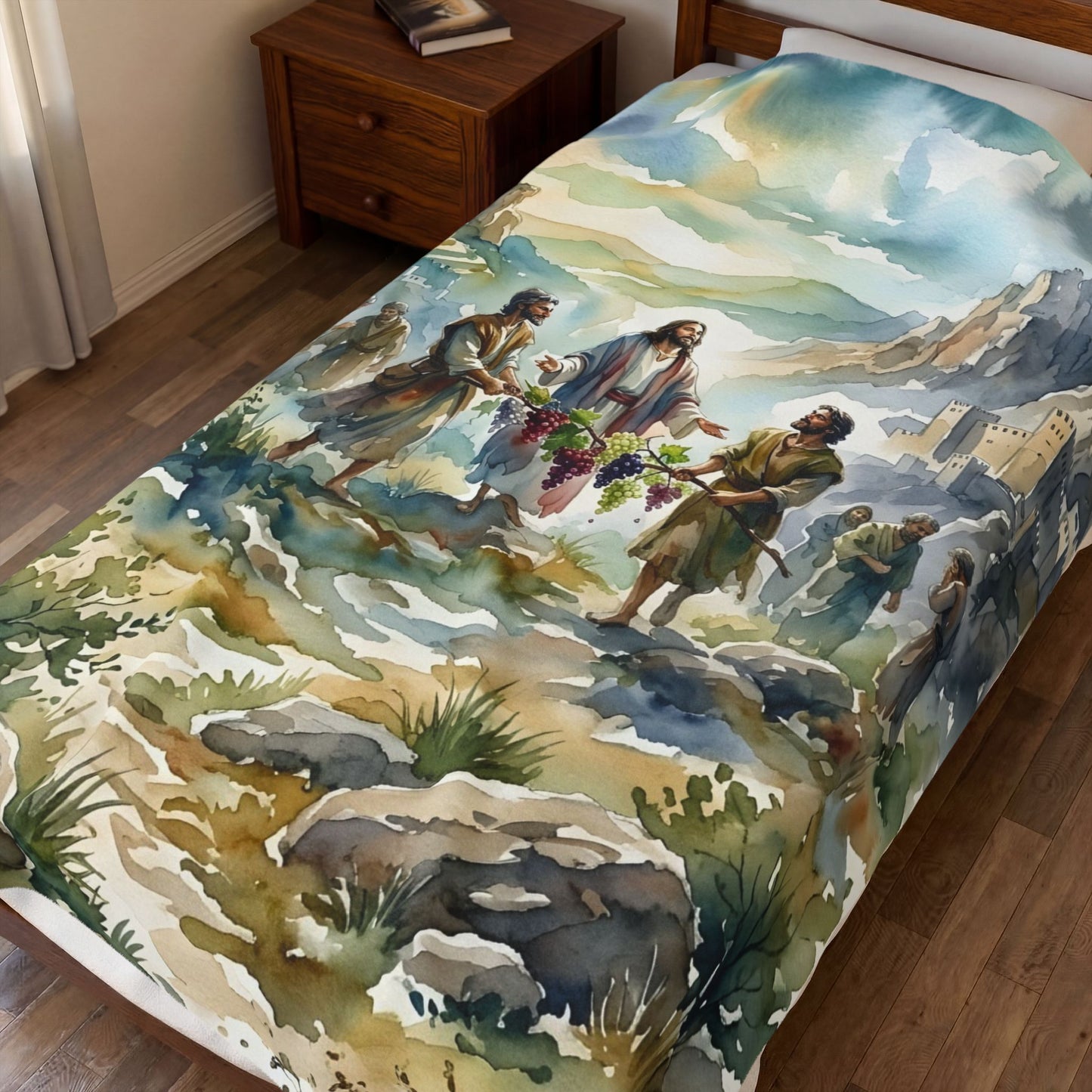 “Promised Land - The Spies Return from Canaan” - Plush Blanket