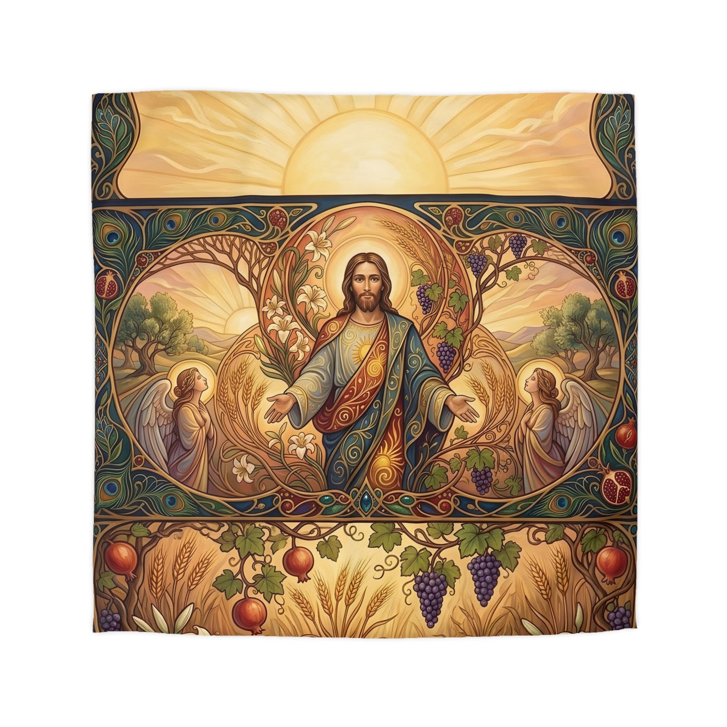 “New Mercies Every Morning - Golden Dawn of Hope” - Duvet Cover
