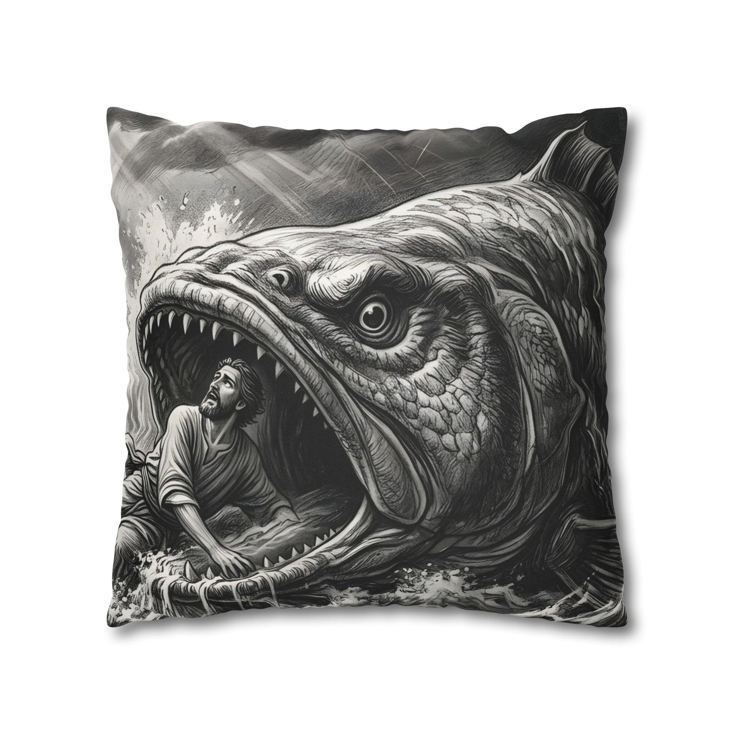 Jonah being swallowed by the great fish - Pillowcase