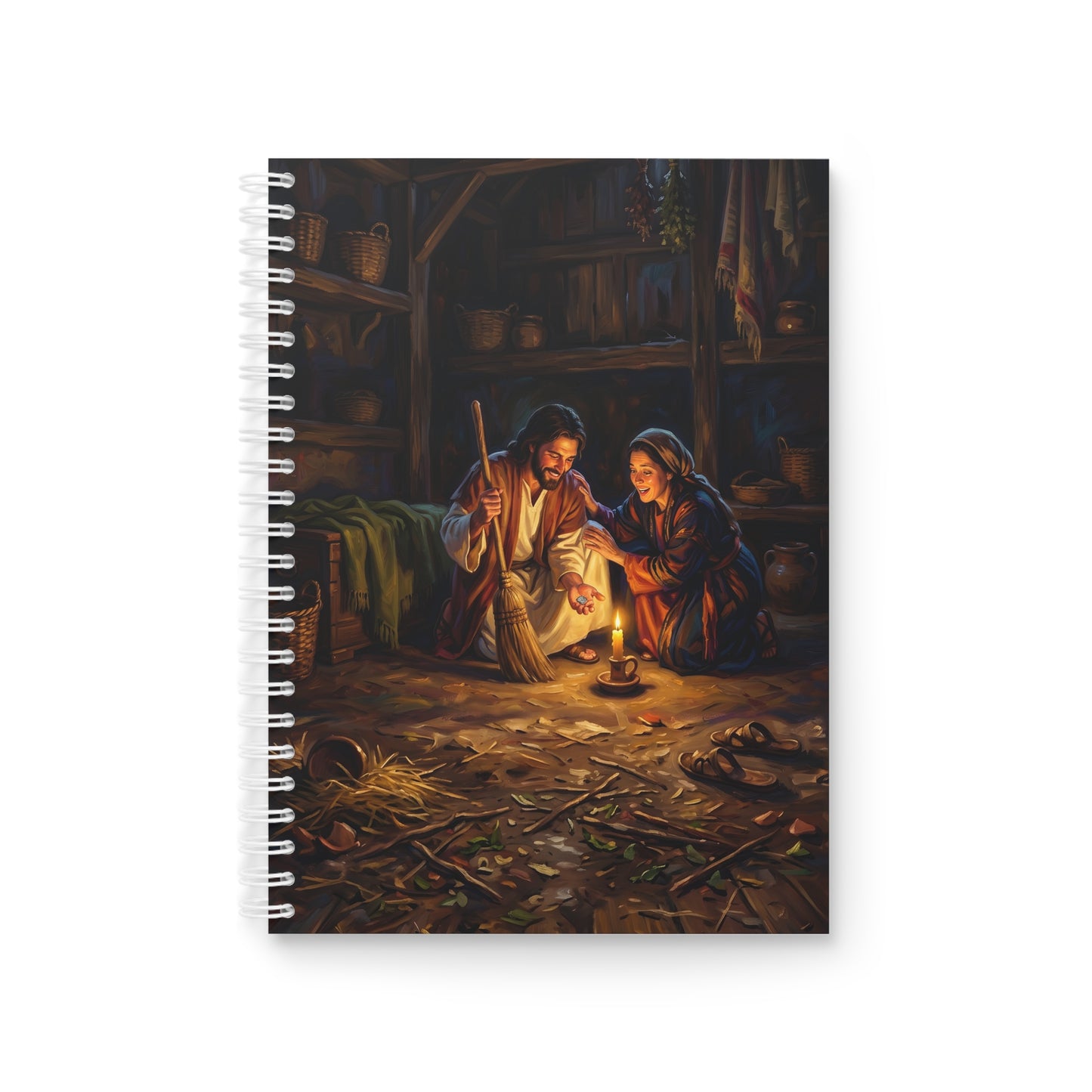 “Lost and Found - The Sweeping Woman of Luke 15” - Spiral Notebook