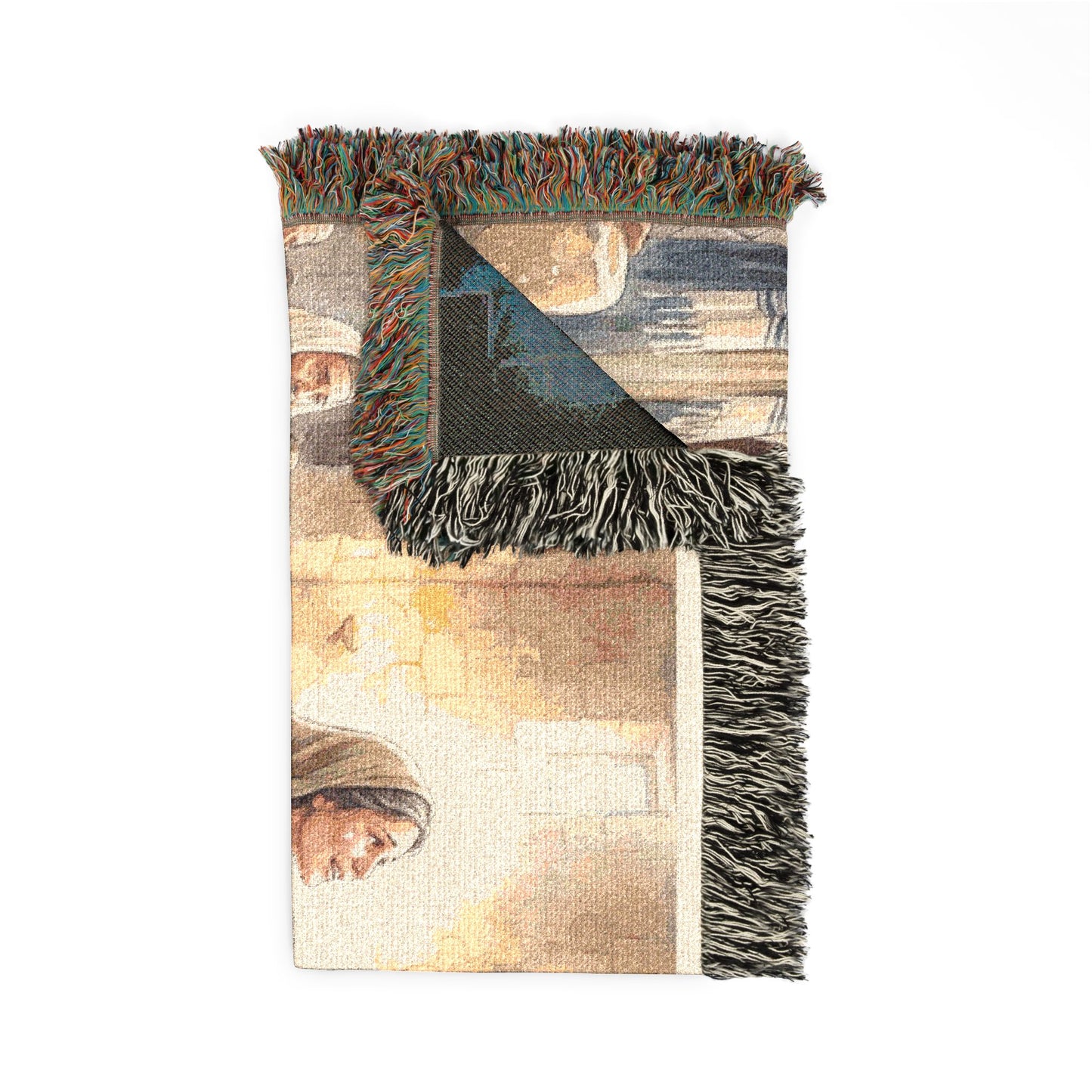 “Released - Jesus Heals the Bent Woman” - Woven Blanket
