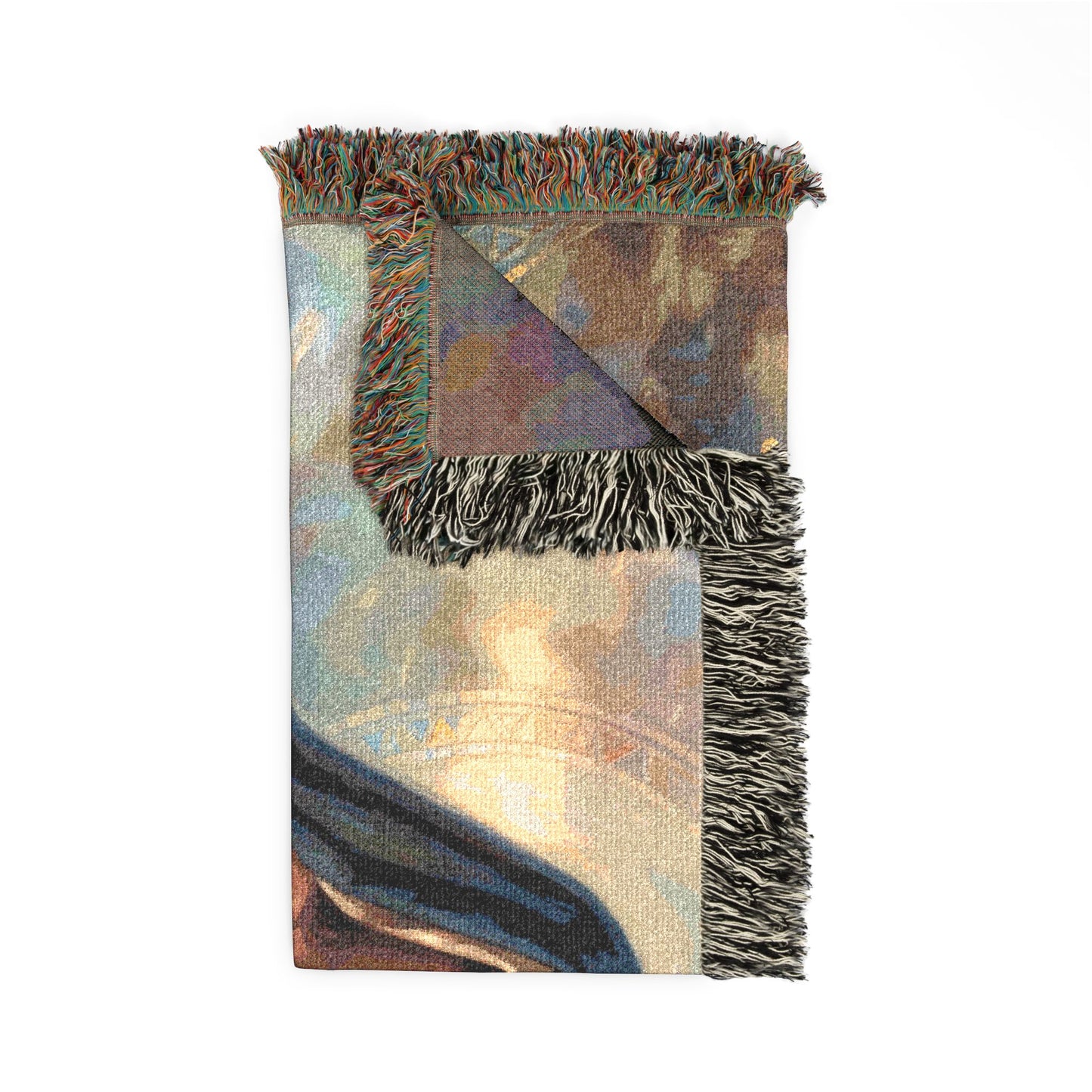 “Blessed Among Women - Mary and Elizabeth Embrace” - Woven Blanket