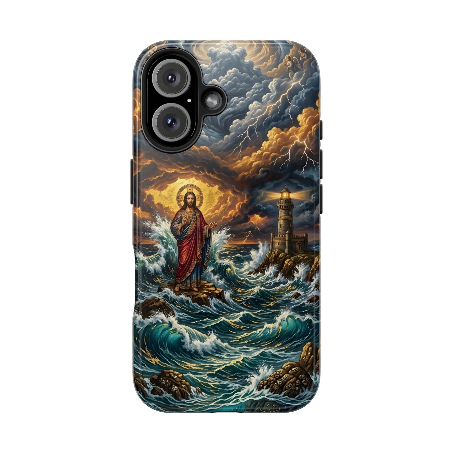 “Steadfast Hope - Lighthouse in the Storm” - Phone Case