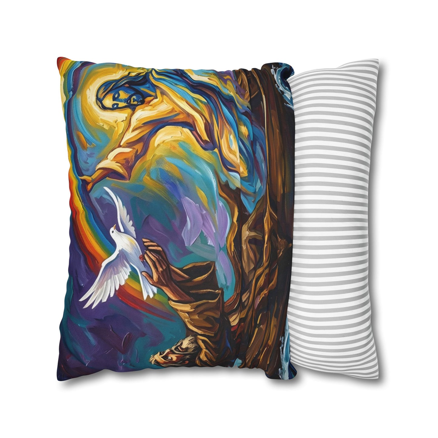 “Covenant of Hope - Noah Releases the Dove” - Pillowcase
