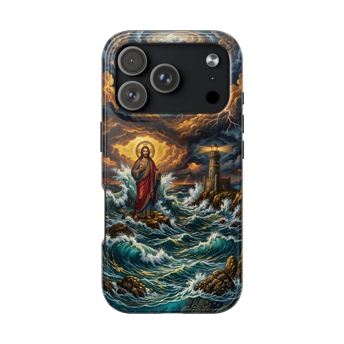 “Steadfast Hope - Lighthouse in the Storm” - Phone Case