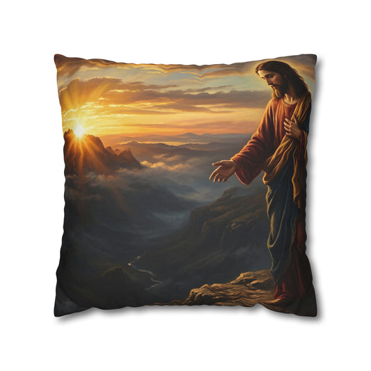 “Joy Comes in the Morning - Sunrise Over Dark Valley” - Pillowcase