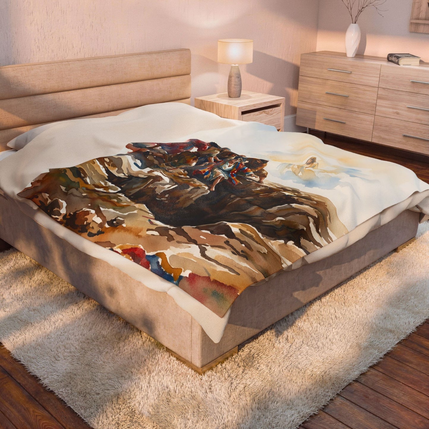 “Betrayal and Providence - Joseph in the Pit” - Plush Blanket