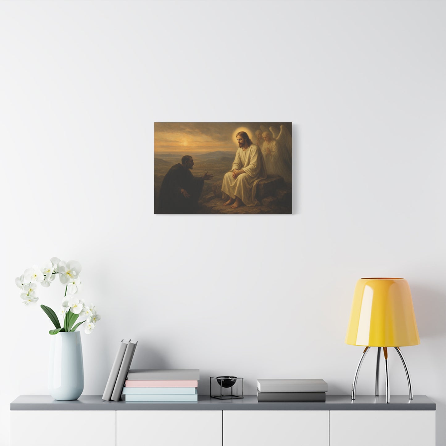 “The Temptation of Christ – Matthew 4:8–11” - Canvas Art