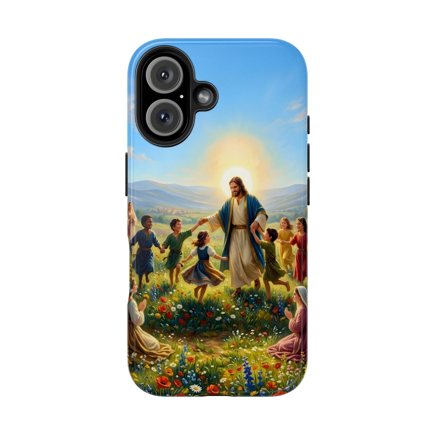 “Joy Overflowing - Children Dancing in the Meadow” - Phone Case