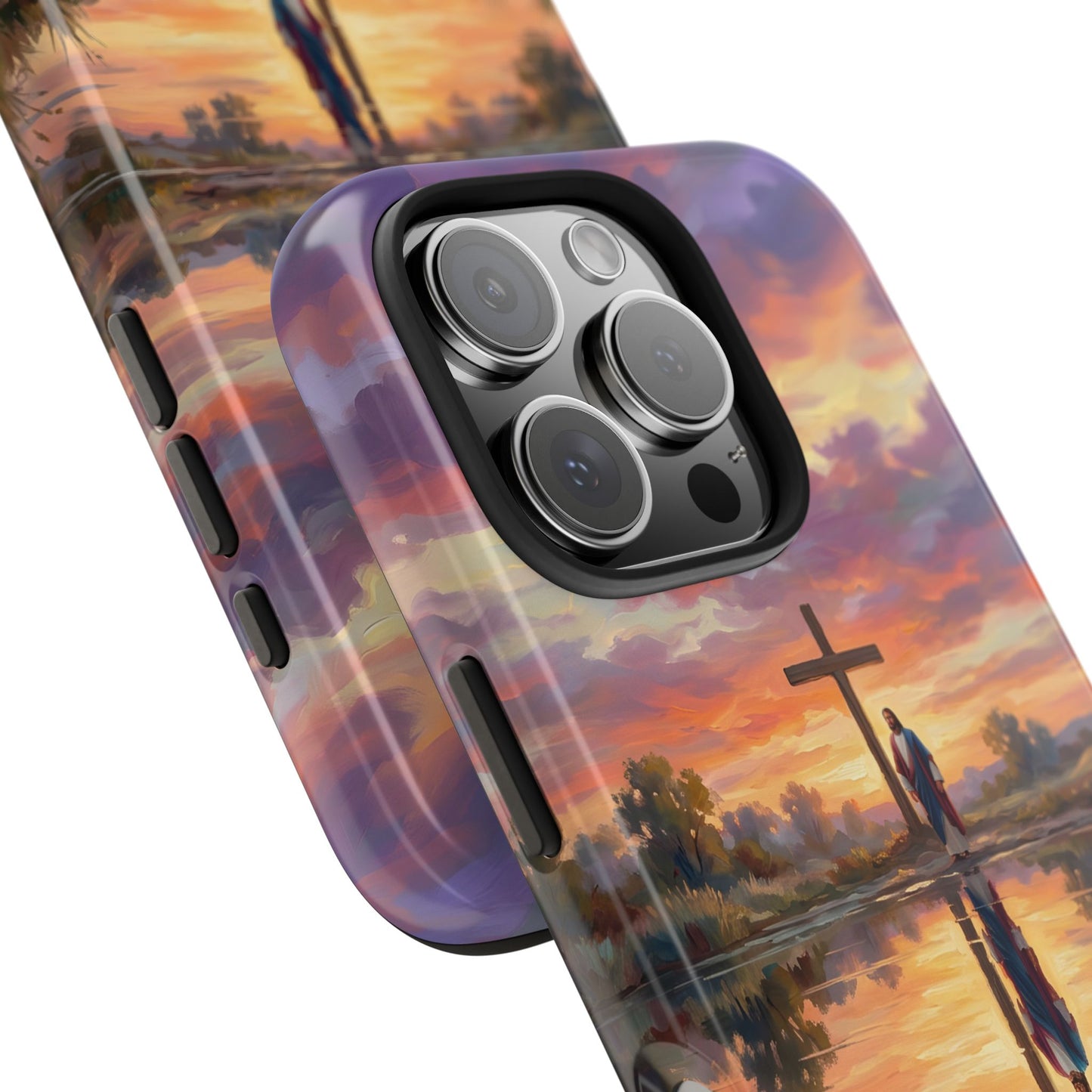 “Living Water - Cross Reflected at Dawn” - Phone Case