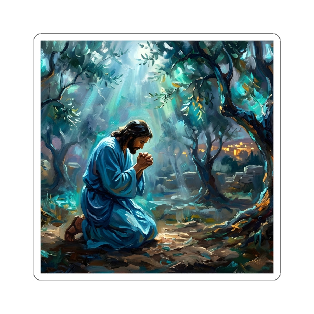 “Thy Will Be Done - Gethsemane Moonlight Prayer” - Sticker