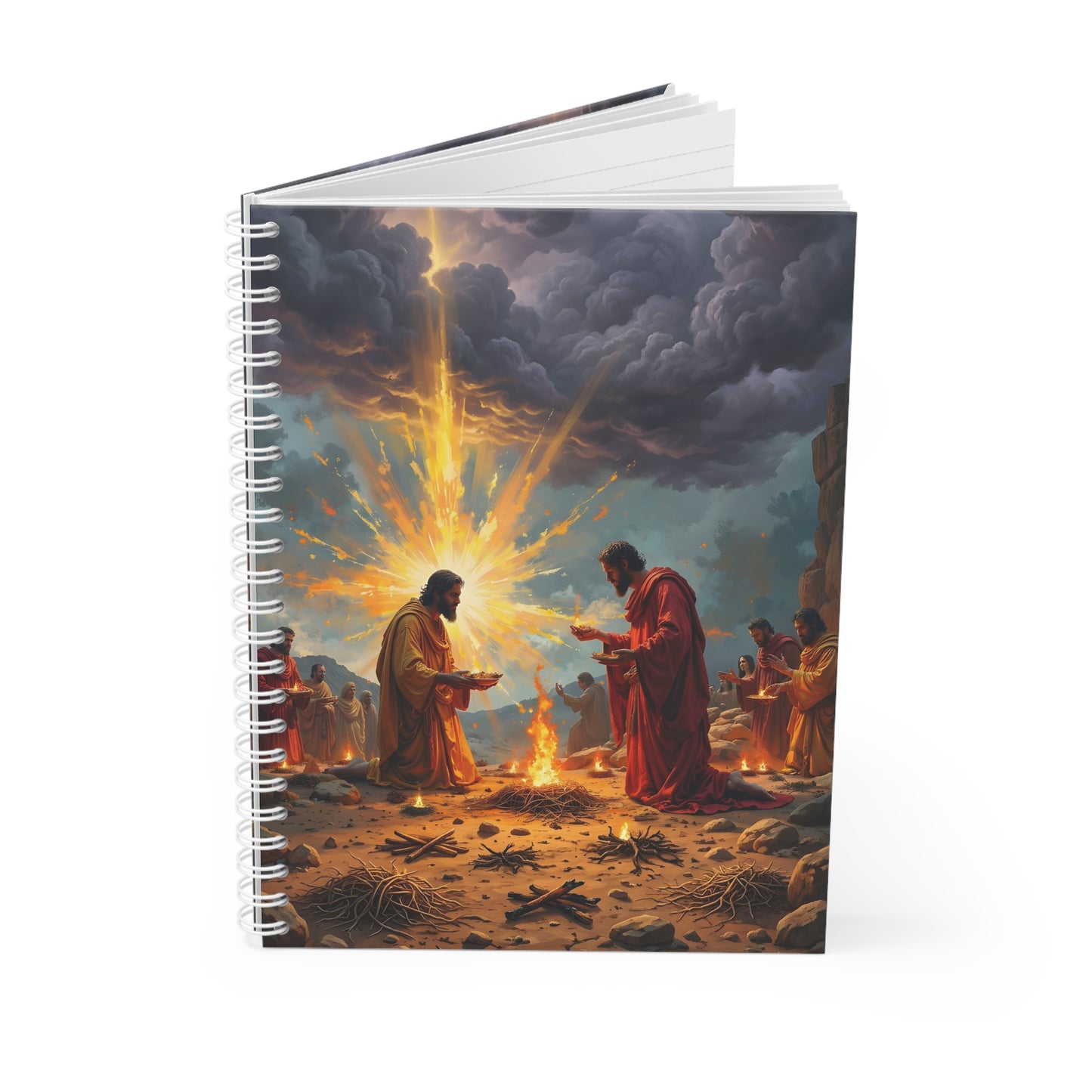 “Righteous Offering - Cain and Abel's Sacrifices” - Spiral Notebook
