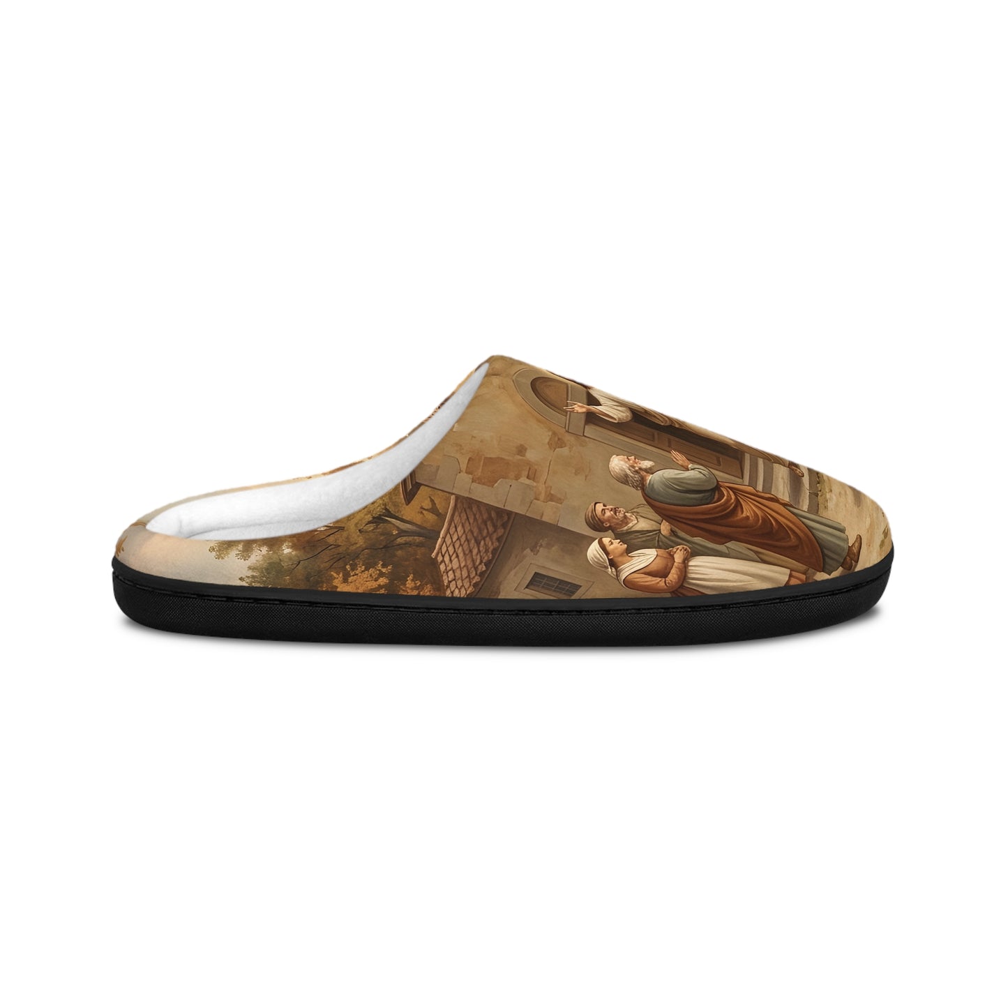 “Sanctuary in Serenity - Autumn's Golden Embrace” - Indoor Slippers