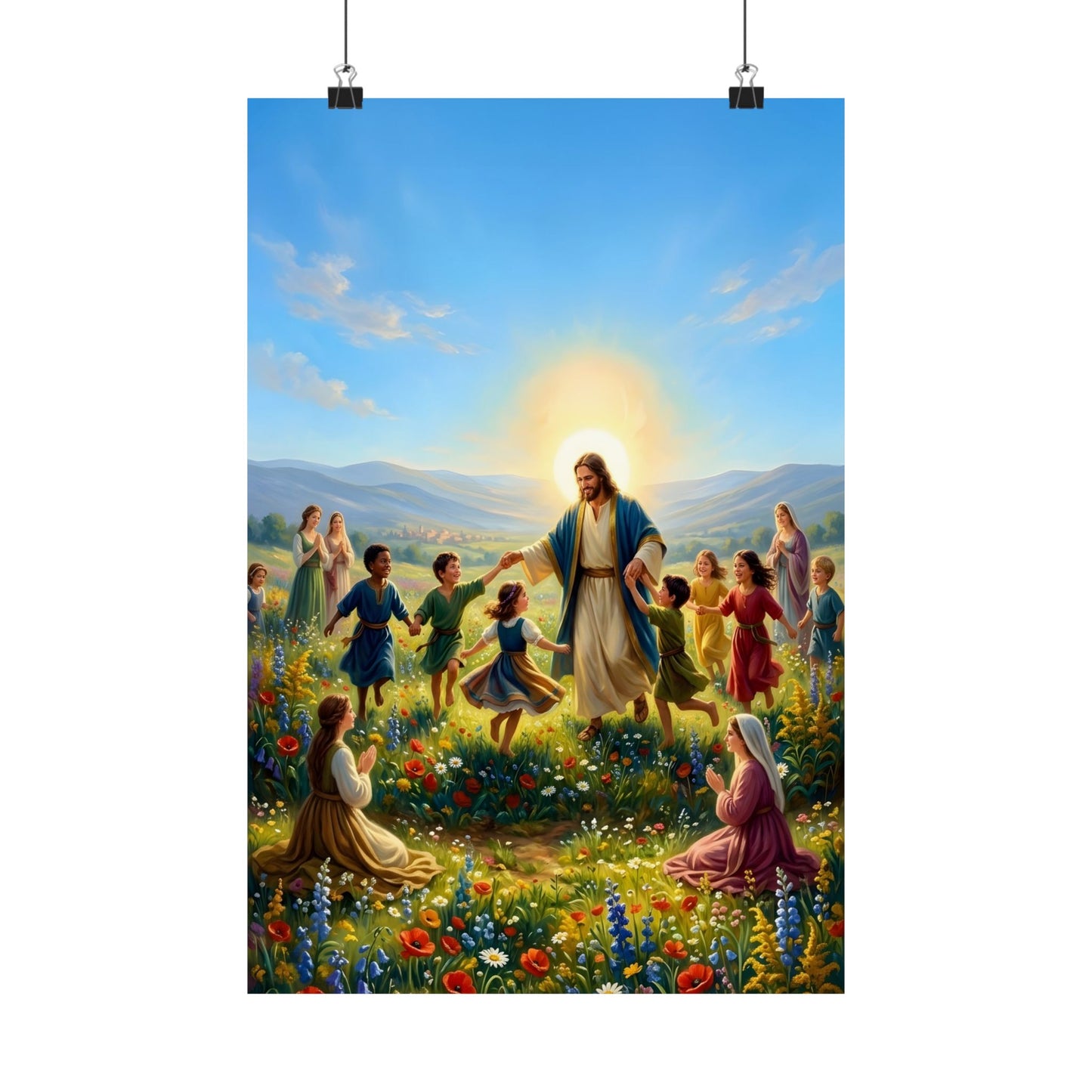 “Joy Overflowing - Children Dancing in the Meadow” - Poster