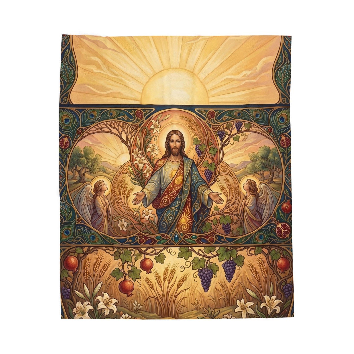 “New Mercies Every Morning - Golden Dawn of Hope” - Plush Blanket