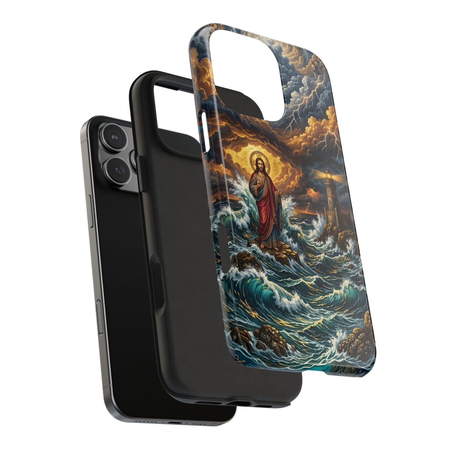 “Steadfast Hope - Lighthouse in the Storm” - Phone Case