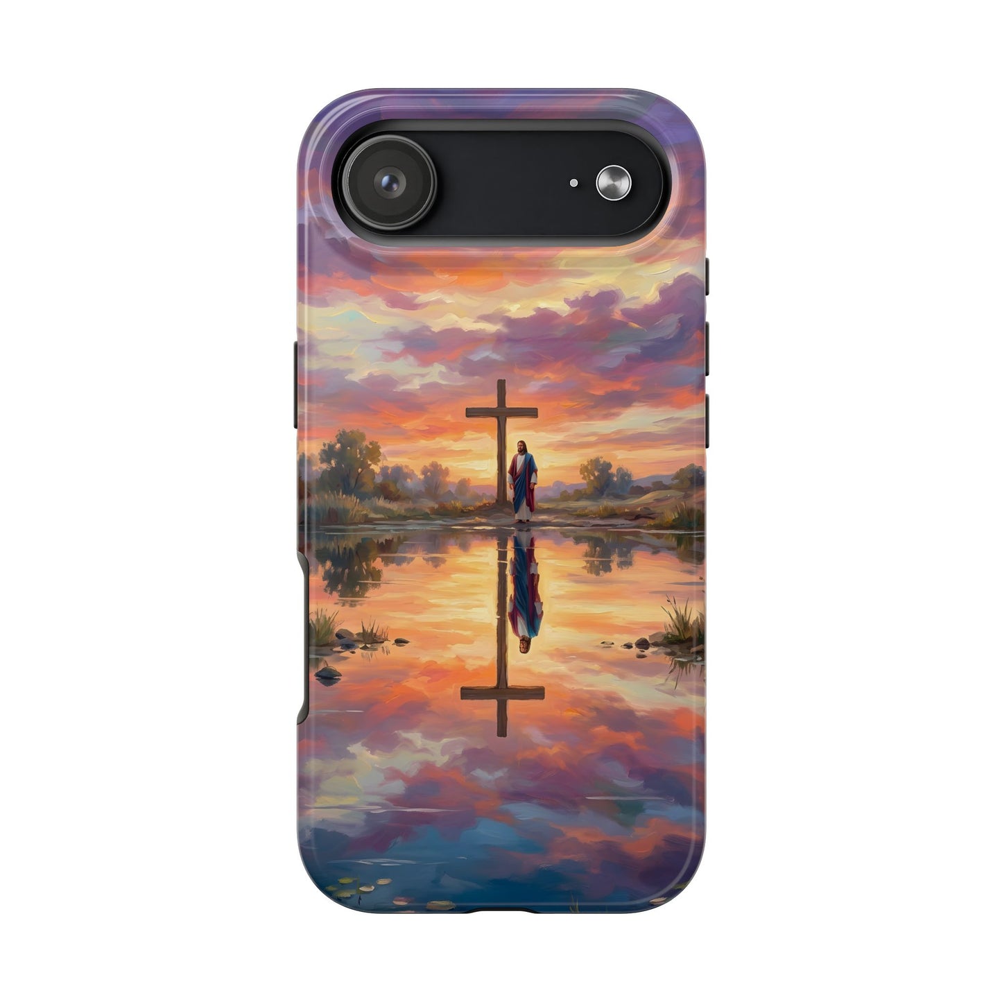 “Living Water - Cross Reflected at Dawn” - Phone Case