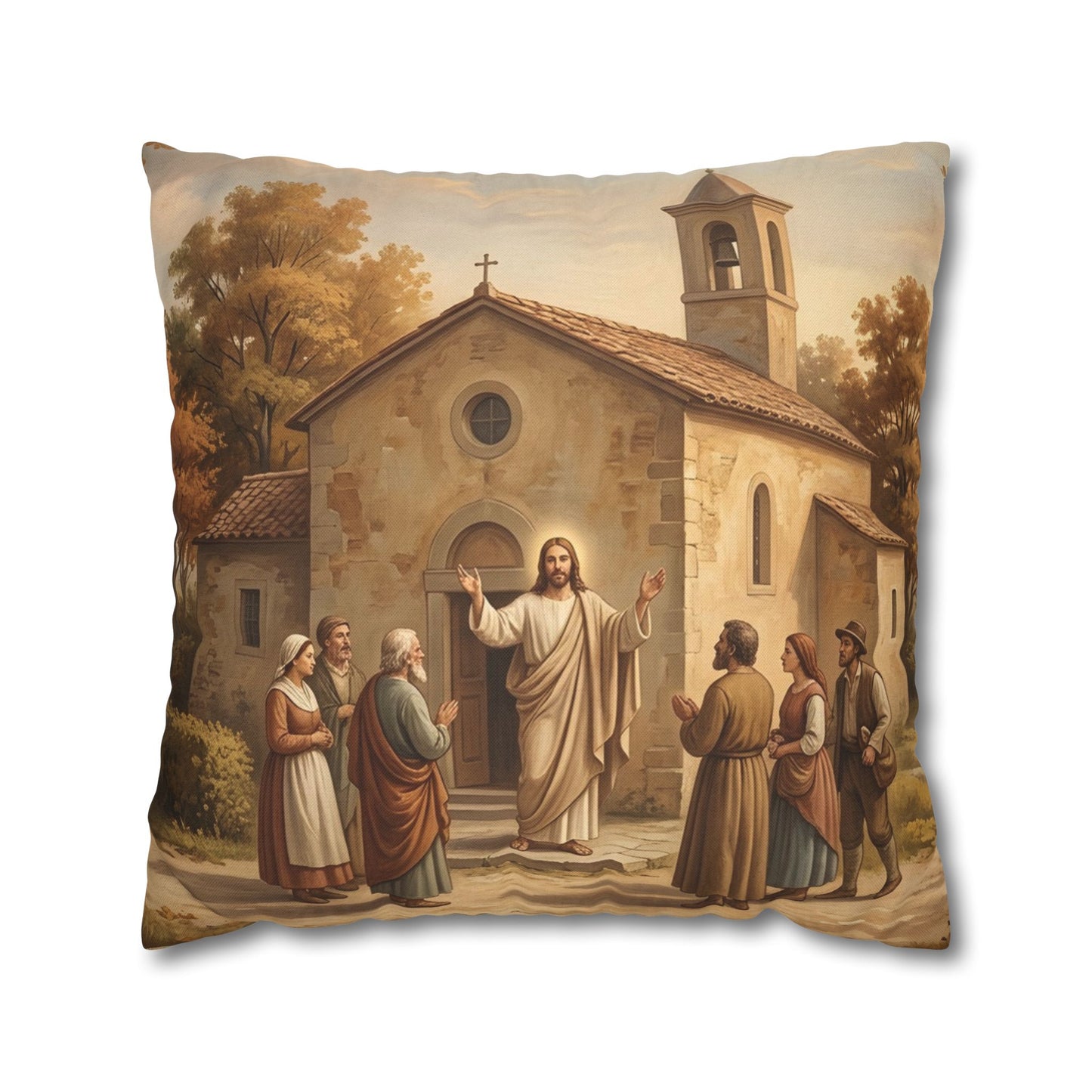 “Sanctuary in Serenity - Autumn's Golden Embrace” - Pillowcase