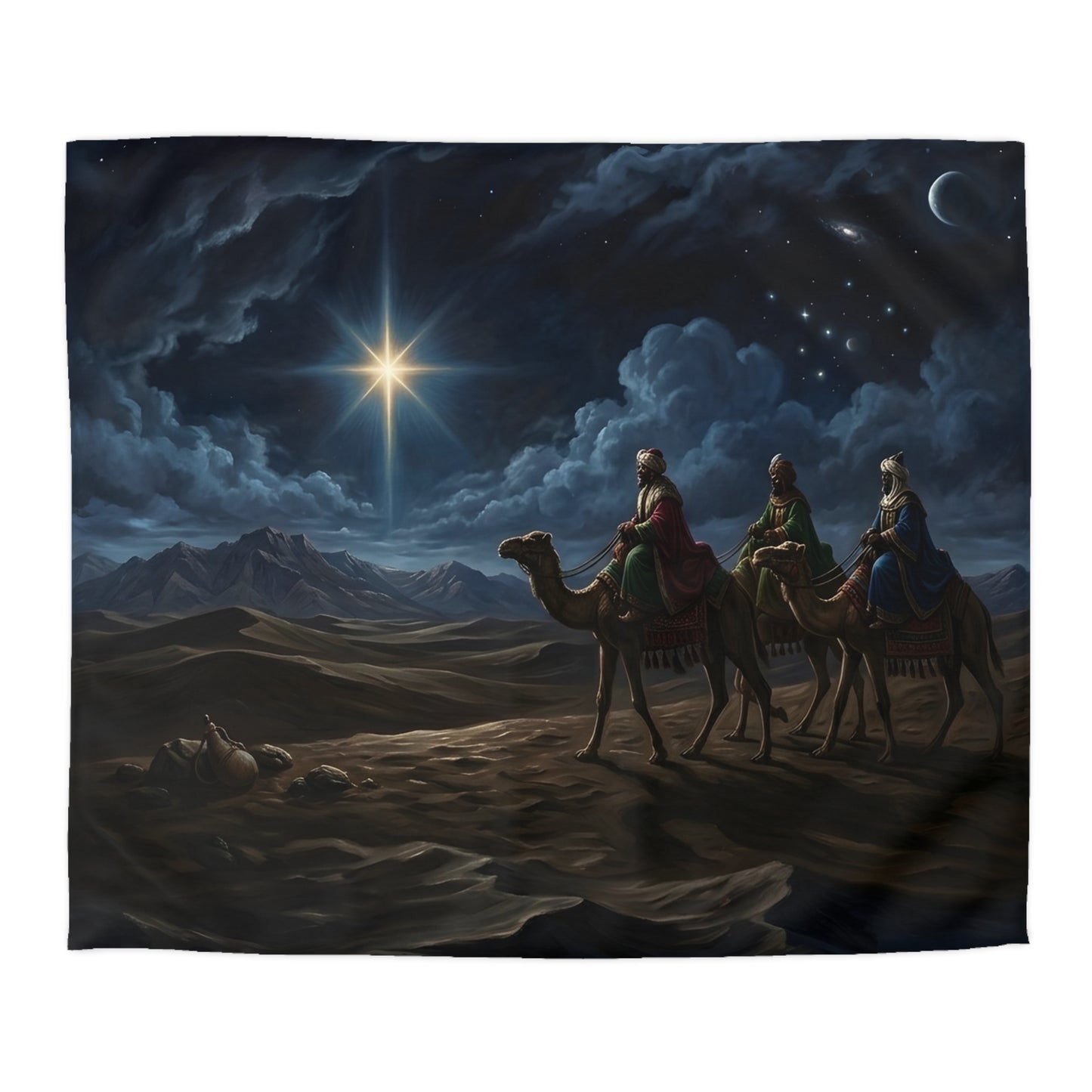 “Journey to Bethlehem - Wise Men Follow the Star” - Duvet Cover