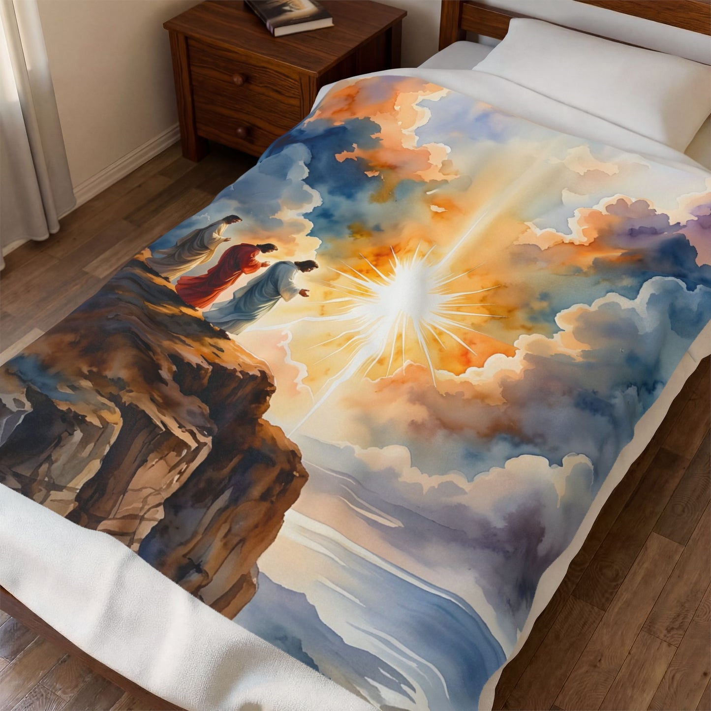 “Behold His Glory - The Transfiguration of Jesus” - Plush Blanket