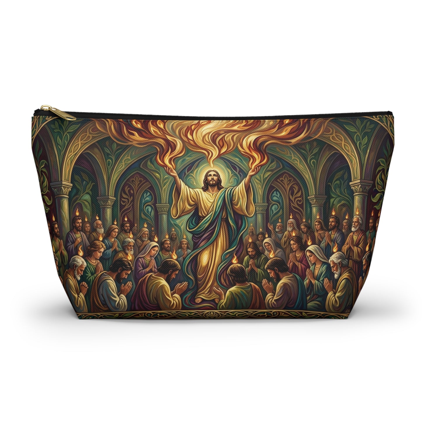 “Spirit Poured Out - Pentecost Flames Descending” - Accessory Pouch