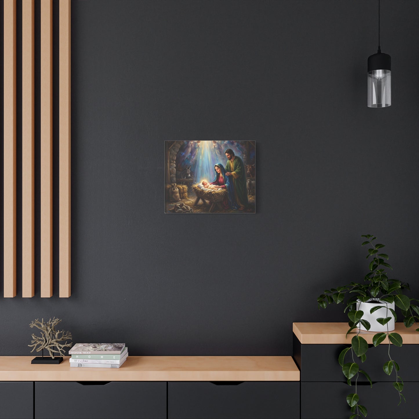 “Prince of Peace - Holy Family in Bethlehem” - Canvas Art
